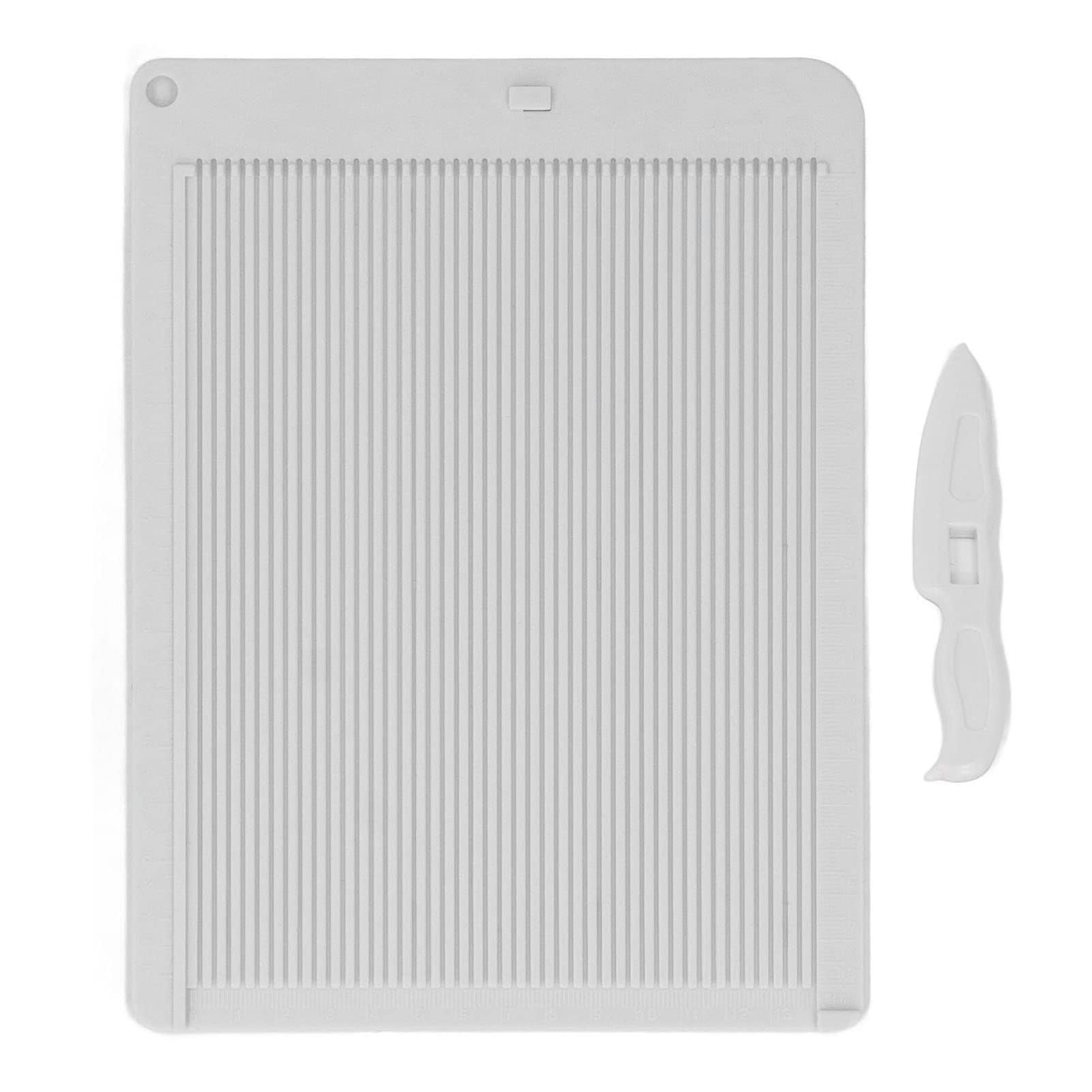 Multipurpose Plastic Scoring Board, Envelope Maker with Bone Folder for Card Making, Paper Crafts, Scrapbooking, Gift Boxes and DIY Projects