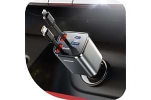[2025 Ultra-Compact] JOYROOM Retractable Car Charger 84W Car Charger USB C for iPhone 16 17 Fast Charging, Car Accessories, Car Adapter Travel Essentials Gifts for Women Men, for iPhone 17 16 15 14 13