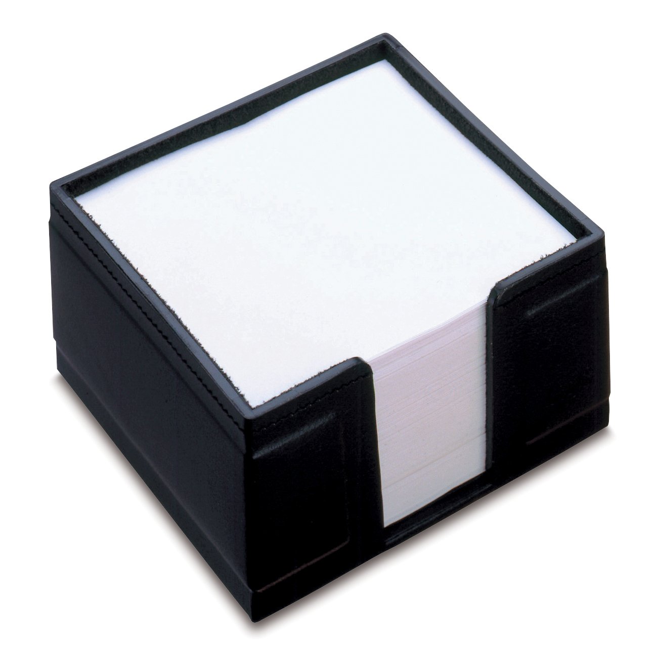 Lufer Monza 34126 Notelet Box 10 x 10 x 5 cm Leather Fibre Black — image 1