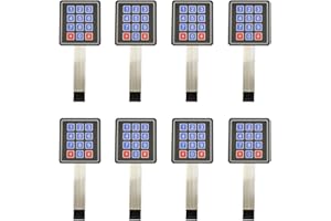 SazkJere 8Pcs 12 Keys Matrix Array Membrane 3x4 Keypad Switch 7pin Keyboard Module Thin Film Switches for Arduino