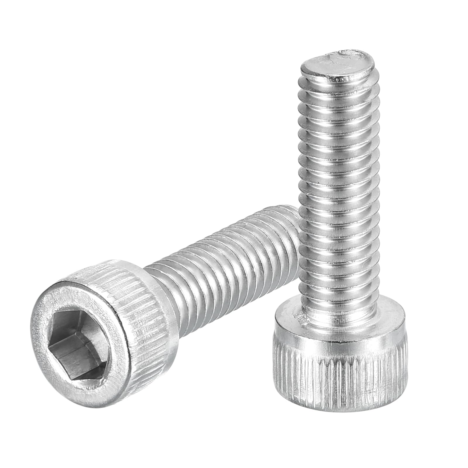 uxcell Hex Socket Bolts (M6-1x20), 304 Stainless Steel Hex Socket Drive Screw, Silver Tone, 40 Pcs