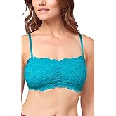 JENNY JEN Women's Amber Bandeau Bra with Adjustable Straps, Unpadded & Unlined Wireless Tube Top Bralette, Everyday Lingerie