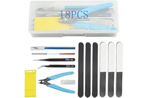 Bigstone 18 PCS Gundam Model Tools Kit Hobby Building Tools Set for Cars, Airplanes, Buildings, Gundam, Robots Models Buildin