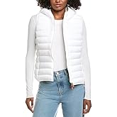 Save The Duck Womens Milena Hooded Vest, 4/L, White