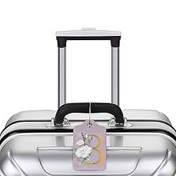 2 PCS Flower Lette B Luggage Tag for Suitcases