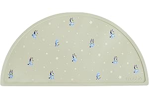 mushie x Bluey Silicone Placemat for Kids | BPA-Free Non-Slip Design (Bluey Sage)