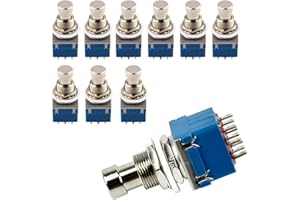 Etopars 10 X 3PDT 9 Pins Box Stomp Guitar Effect Pedal Foot Switch True Bypass Metal Blue