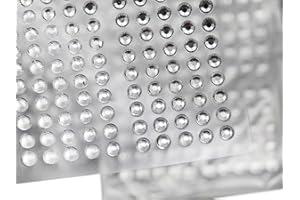 ALLSTARCO 4mm SS16 Crystal Self Adhesive Acrylic Rhinestones Plastic Face Gems Stick On Body Jewels for DIY Cards and Invitations Crafts Bling Sticker - 5 Sheets - 500PCS
