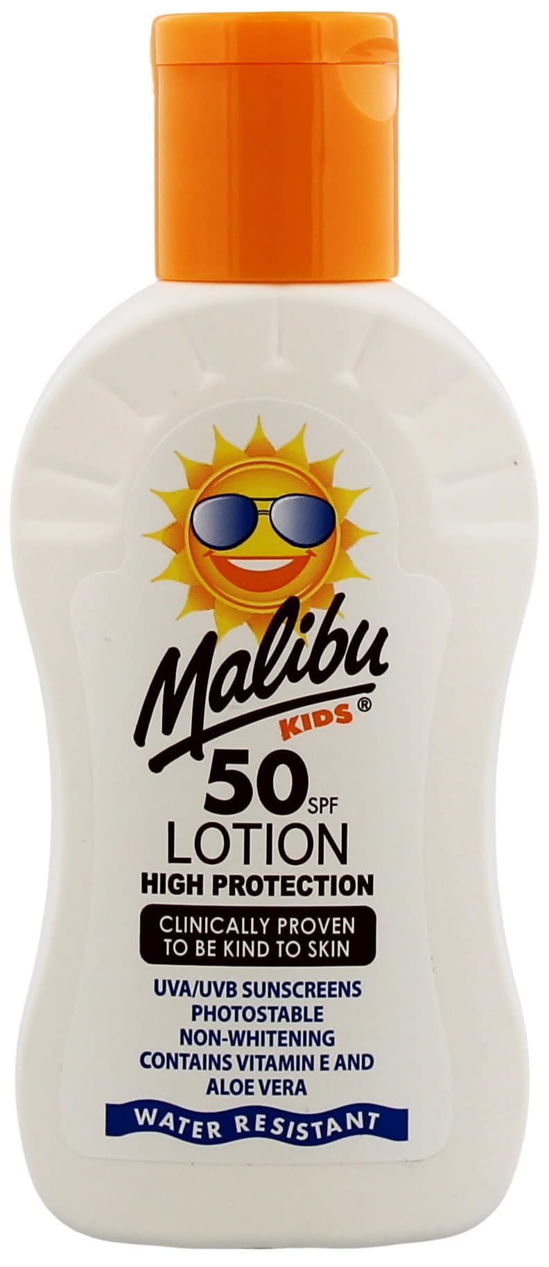 Malibu Kids SPF 50 Sun Lotion, Moisturising Kids Sunscreen for Body, High Protection Sun Cream for Children, Water Resistant, 100ml