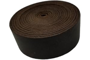 TOFL Genuine Top-Grain Leather Strap | 72 Inches Long | 1 Inch Wide | 1/16 Inch Thick (4-5 oz) | 1 Leather Strip for DIY Arts & Craft Projects, Clothing, Jewelry, Wrapping | Dark Brown
