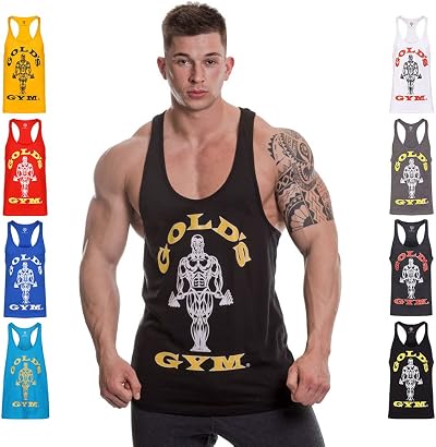 Gold's Gym GGVST003 Muscle Joe Premium Stringer Vest Black XL