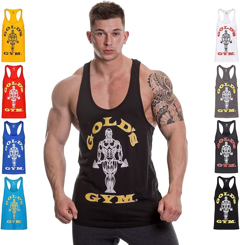 Gold's Gym GGVST003 Muscle Joe Premium Stringer Vest Black XL