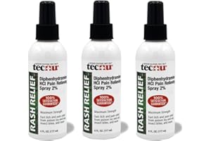 Tecnu Rash Relief Medicated Anti Itch Spray with Scar Prevention, 6 Fl Oz, (3 Pack) Protection & Itchy Skin Relief from Poison Ivy, Poison Oak, Rashes, Insect Bites & Sunburn, Homeopathic Skin Care
