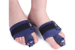 Hilph Toe Splints, 2 Packs Toe Straightener Hammer Toe Corrector for Women & Men, Toe Brace for Broken Toe Support, Curled Toes, Hammer Toes Crooked Toes Bent Toes (Blue)