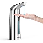 Greatmay Convenient Automatic Soap Dispenser,4 Adjustable Levels Touchless Hand Sanitizer Pump with Infrared Sensor, 400 ml Countertop Electric Soap Dispenser for Bathroom,Kitchen