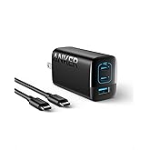 Anker 67W USB C Charger, 3 Port PIQ 3.0 Compact and Foldable Fast Charger for MacBook Pro, iPad, Galaxy, Pixel, iPhone and Mo