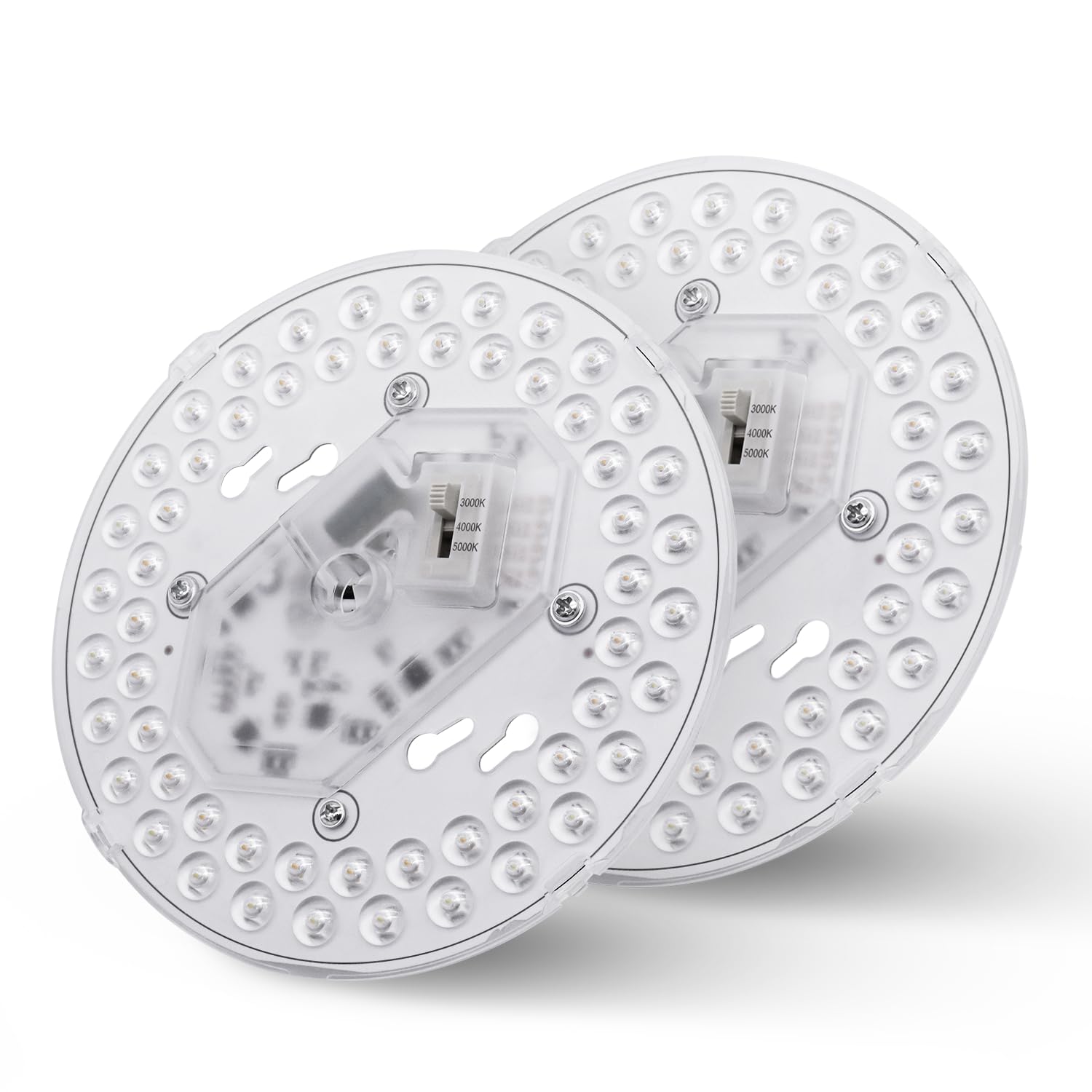 Photo 1 of Hisoo 2 Pack LED Light Engine Retrofit Kit, 6inch 24W 2200Lm, 3CCT 3000K/4000K/5000K Dimmable, Ceiling Fan Kits, for Light, Pendant, Lantern