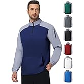 KGGEOO Wind and Water Resistant Cage Jacket Long Sleeve Golf Jacket Quarter Zip Pullover with Sleeve Pocket for Workout