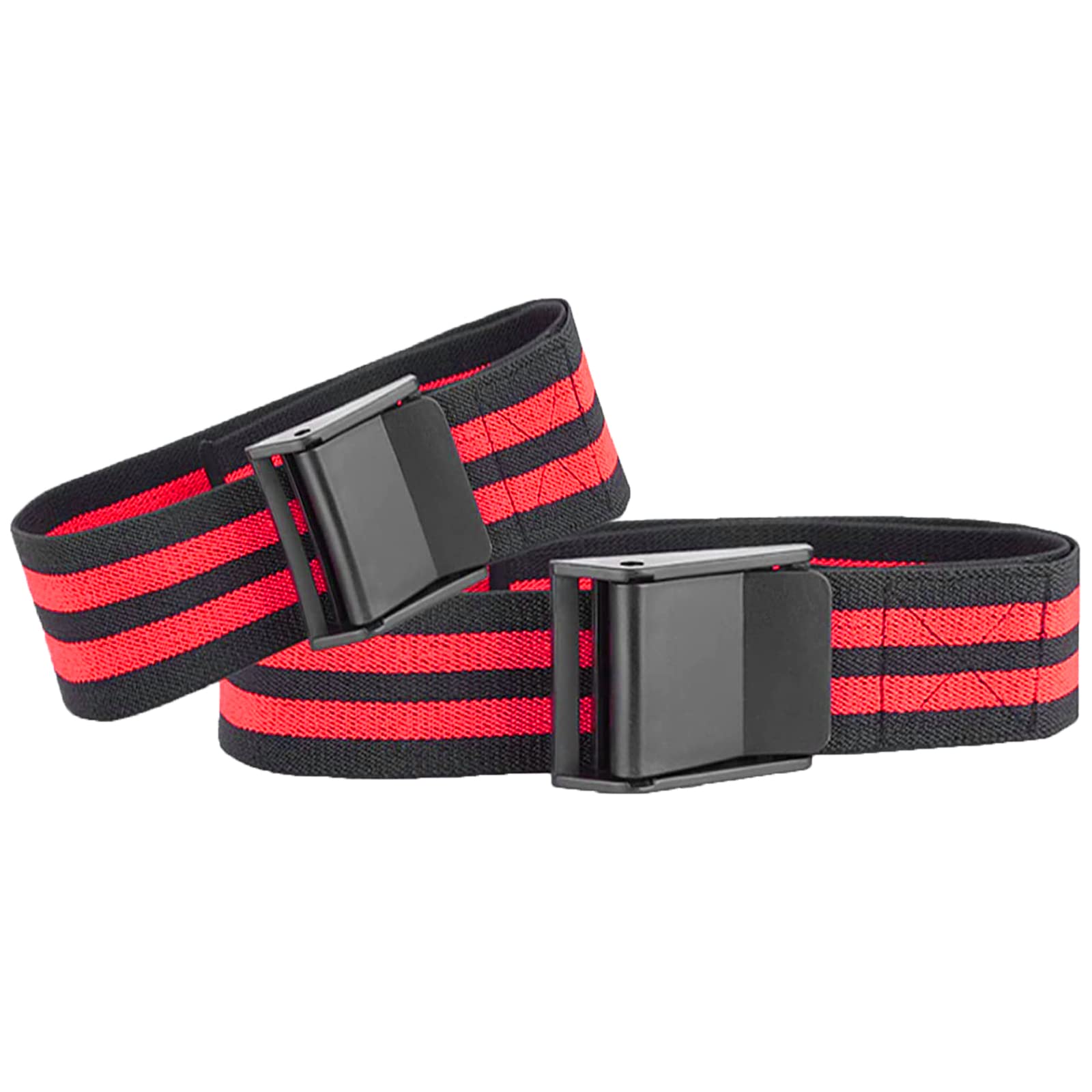 VSL Occlusion Bands 4-Pack BFR Blood Flow Restriction Bands for Arms, Legs or Glutes Gym Fitness Training Occlusion Cuffs, Gain Muscle Without Heavy Weight Lifting Blood Resistance Bands (Red)