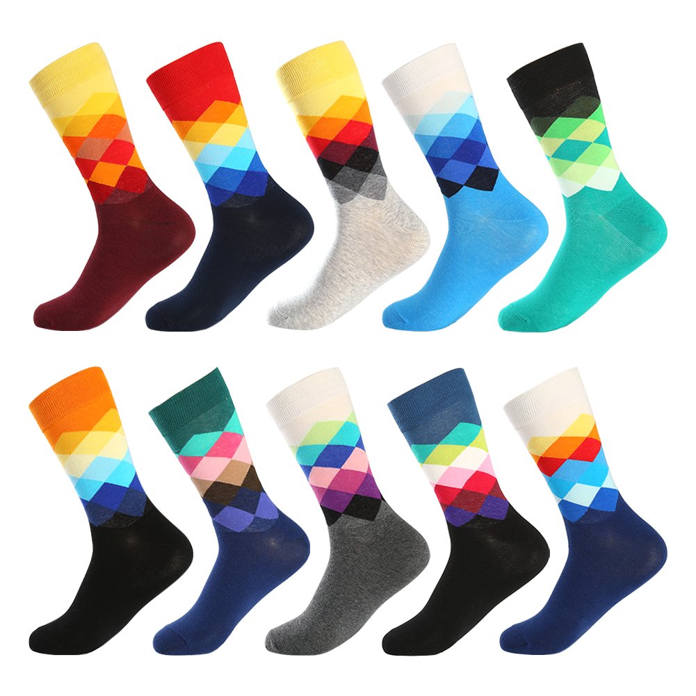 Photo 1 of BONANGEL Mens Dress Socks, Cool Cute Food Graphic Animal Novelty Crazy Funny Crew Fun Socks for Men