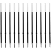 3.86 inch Black Ink Pen Refills for Pens with Stylus Tips, 1 mm Medium Point (12 Pack,Black)