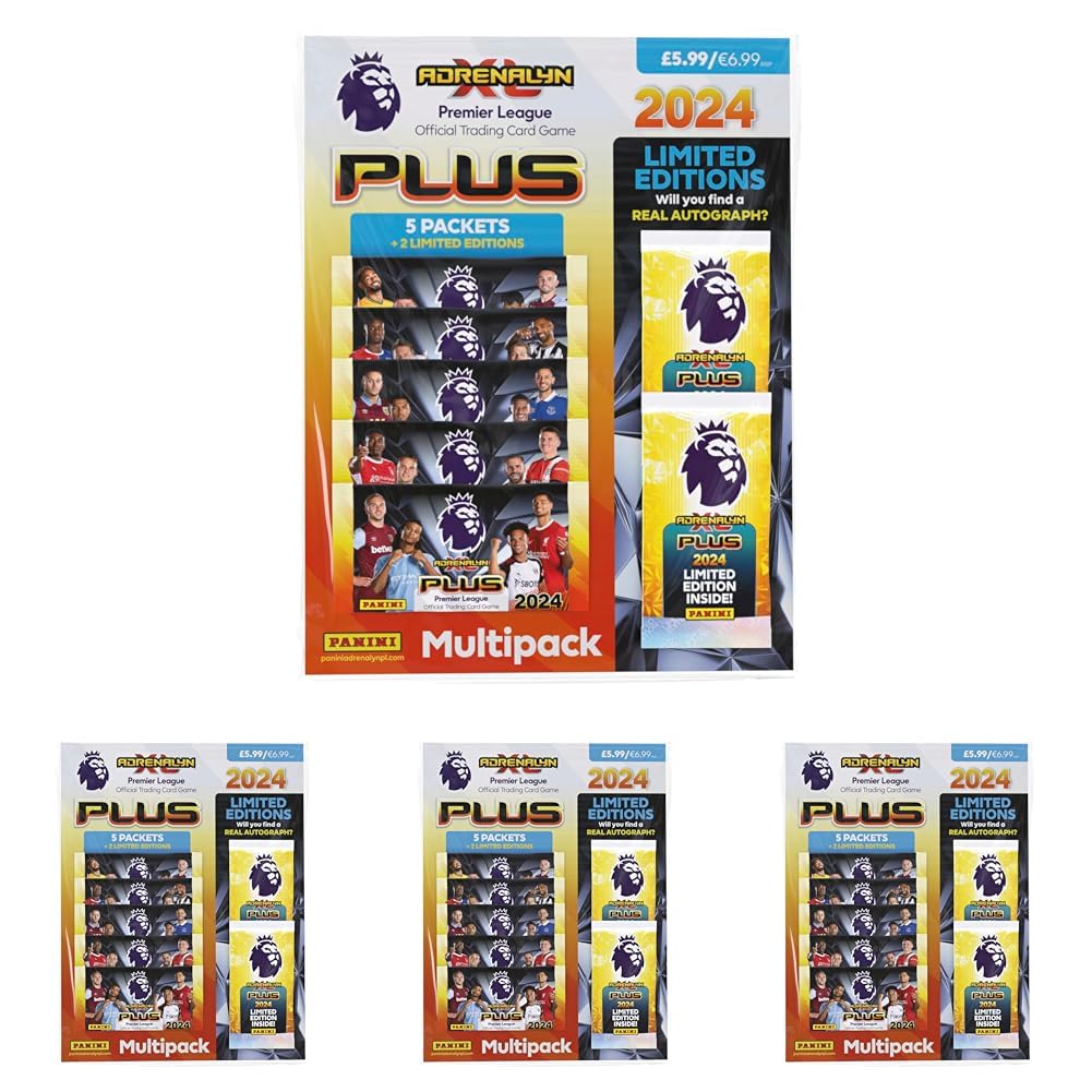 Panini Premier League 2024 Adrenalyn XL Plus Multipack, Mixed (Pack of 4) — image 1