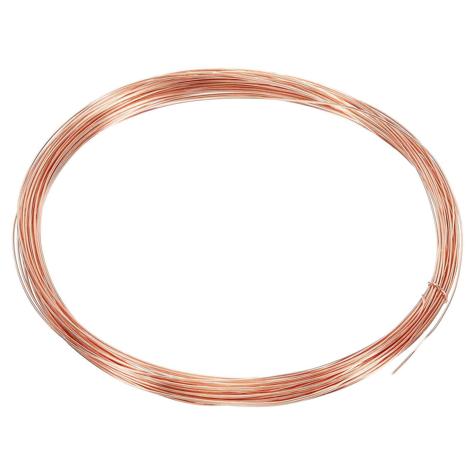 PATIKIL 32.8 Feet Solid Bare Copper Wire, 25 Gauge 99.9% Pure Copper Wire 0.5mm Soft Beading Wire Metal Plant Stem Ties for Jewelry Craft (10m)