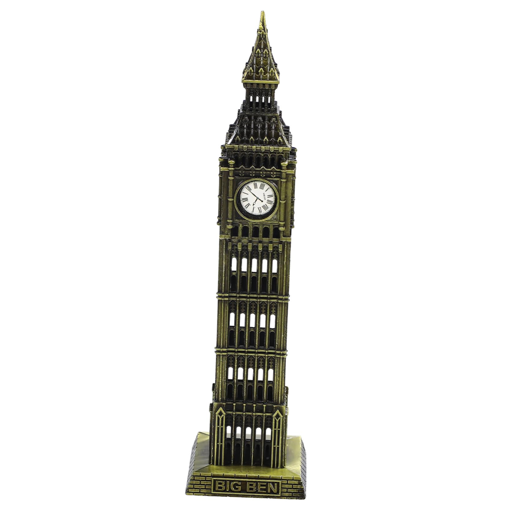 MAGICLULU England Big Ben State Metal Building Model Big Ben Clock Tower Collectible Figurine London Architecture Model Desktop Decoration for Tourism Souvenir Home Office Decor