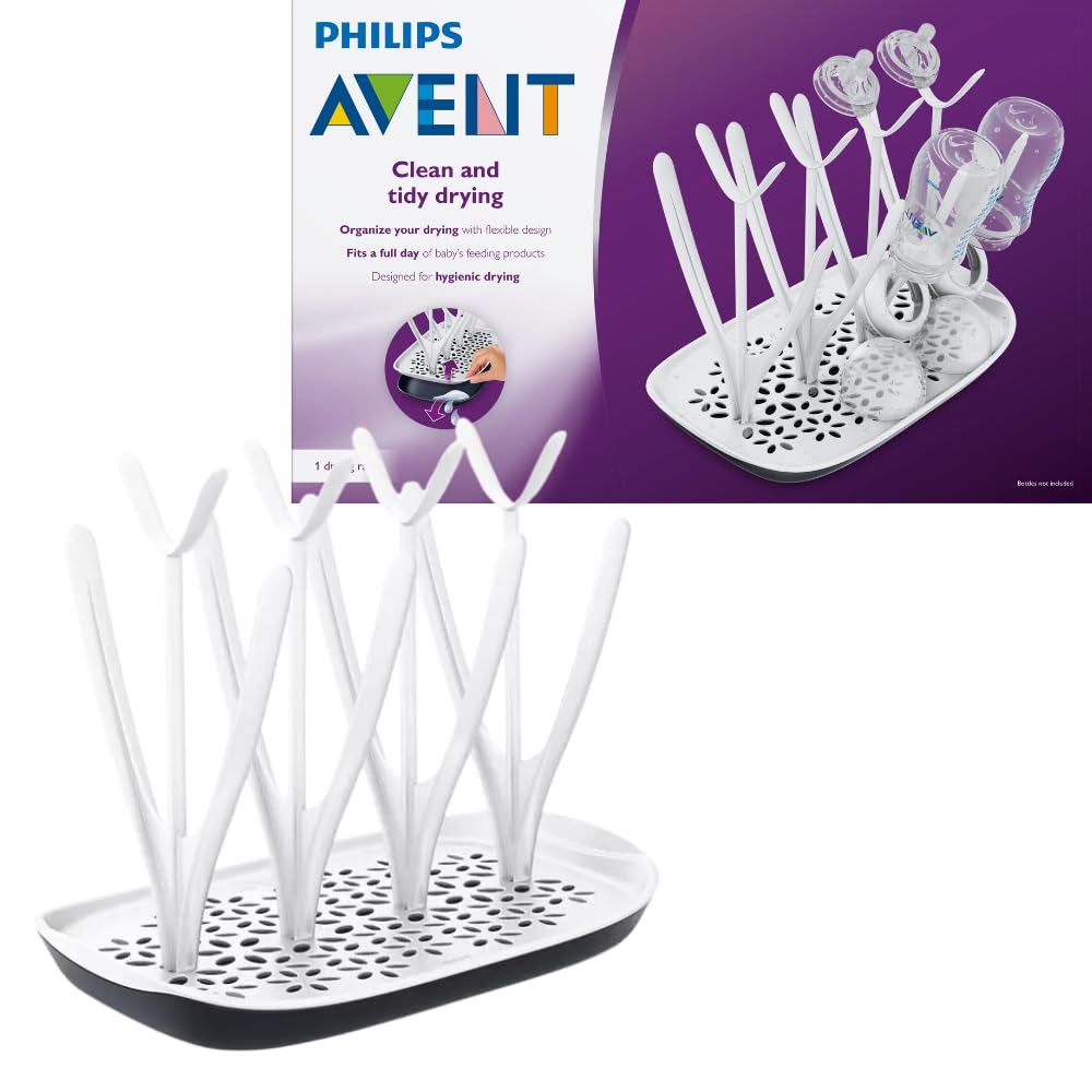 Philips Avent Drying Rack with Detachable Drip Tray for Clean, Tidy Drying (Model SCF149/00)