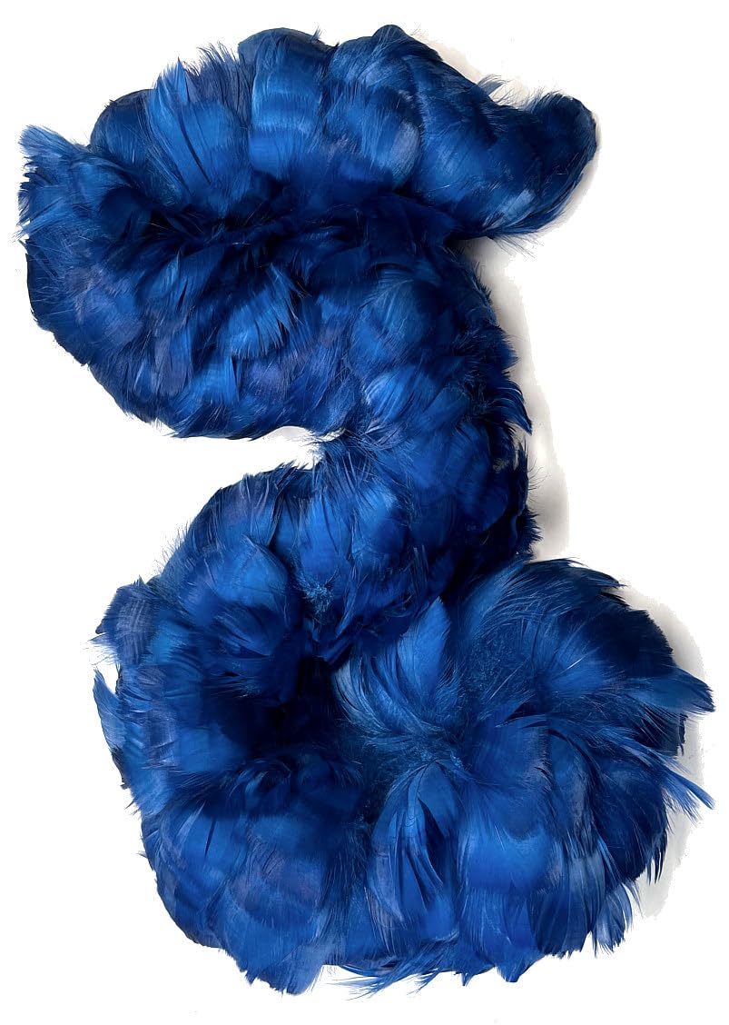 Photo 1 of Dyed 3-4" Goose Coquilles Feathers for Hawaiian Feather Leis (Royal Blue)