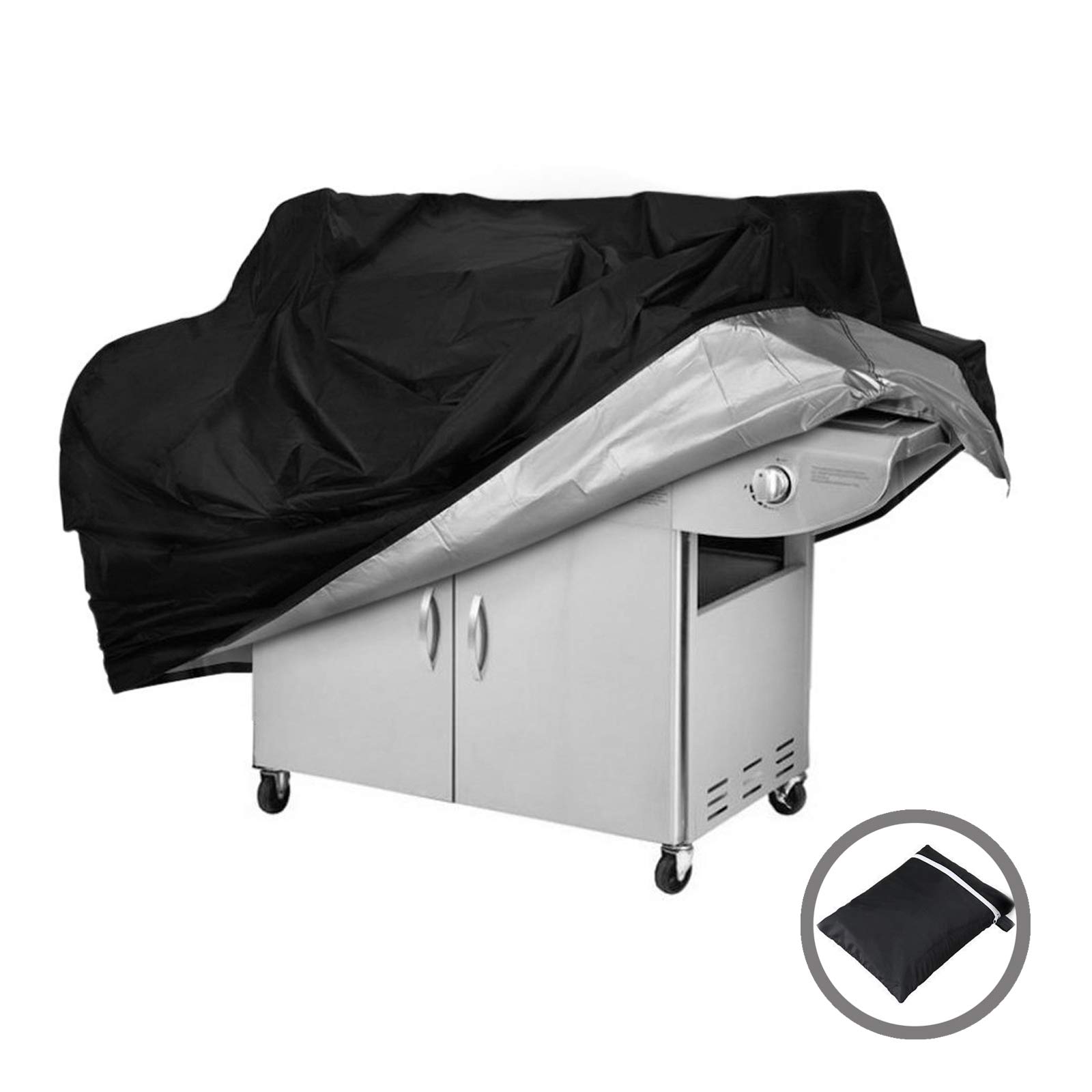 Barbecue Cover - Heavy Duty Waterproof Gas BBQ Grill Cover - 210D Oxford Fabric, Indoor Outdoor Rain Dust Protection with Storage Bag