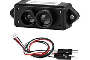 MAKERHAWK TFmini-S Lidar Sensor 0.1m-12m Range High Precision Single-Point Distance Sensor Compact Lightweight ToF Module with UART I2C Interface for Arduino Raspberry Pi UNO R3 STM32 Pixhawk ESP32 LoRa V3 IoT