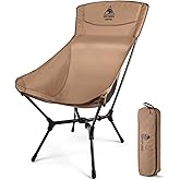 ONETIGRIS OasisFlex Camping Chair,High Back Folding Chair with Carry Bag,Great for Camping,Beach,Picnic,Park,Lawn,Sports and Outdoor Events