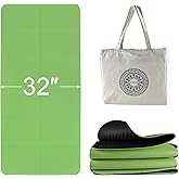 iodoo Foldable Yoga Mat 72" L x 32" W x 0.32 Inch Extra Thicked and Wided, Folding Yoga Mat for Travel with Canvas Carrying Bag, Non-Slip TPE Exercise Pilates Mat