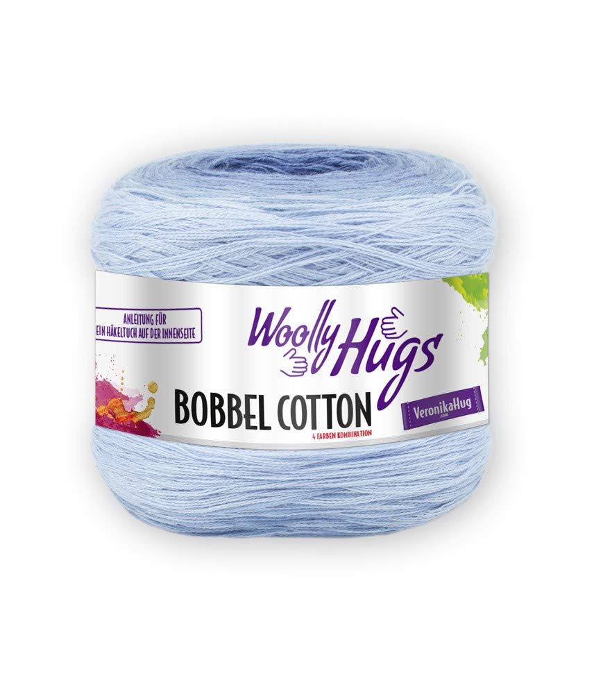 Unbekannt Woolly Hugs Bobble Cotton 29 - White/Blue/Blue