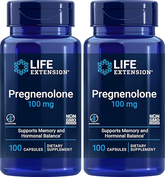 LIFE EXTENSION PREGNENOLONE 100 MG 100 CAPS 2-PACK (200 COUNT)