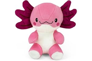 Blnboimrun Squeaky Dog Toys for Aggressive Chewers, Interactive Puppy Toys with Squeaker & Crinkle Paper, Double Layer Durable Plush Axolotl for Small Medium Large Dogs Indoor Outdoor Play