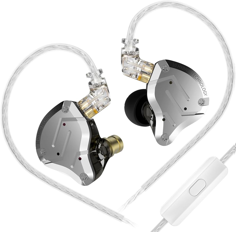 Yinyoo KZ ZS10 Pro Earphones 5 Driver Hybrid 4BA 1DD 3.5mm Cable