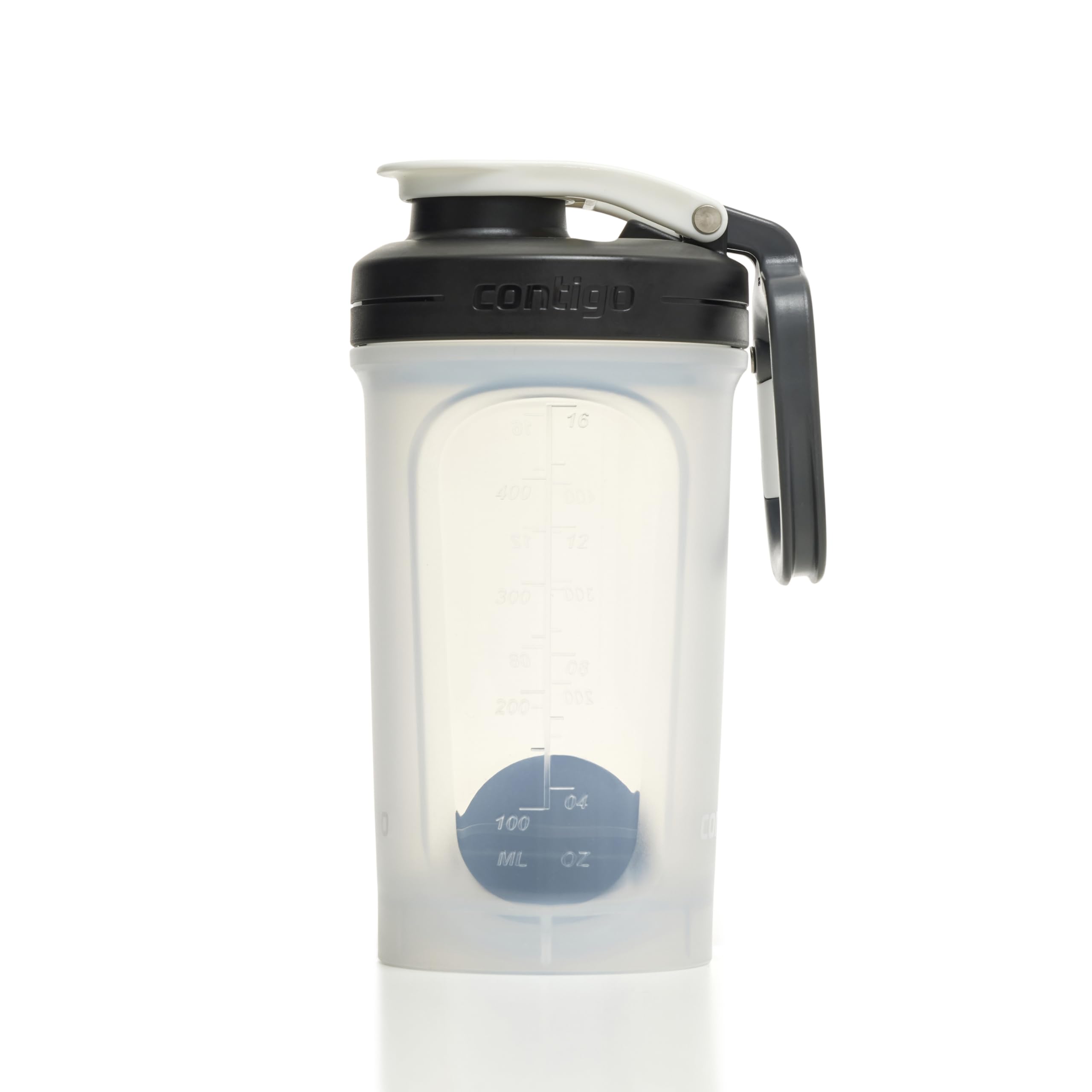 Contigo Shake & Go 2.0 Protein Shaker Bottle with Mixer Ball | Large BPA Free Blender | Ideal for Protein Powder, Nutrition Shakes or Smoothies |Leak Proof Shake Sports Bottle | 590 ml | Salt