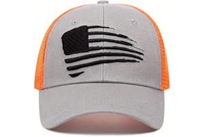 Yanbooch 3D Embroidered US Hats American Flag Hat, USA Trucker Cap Adjustable Baseball Cap Mesh Snapback Durable Hat
