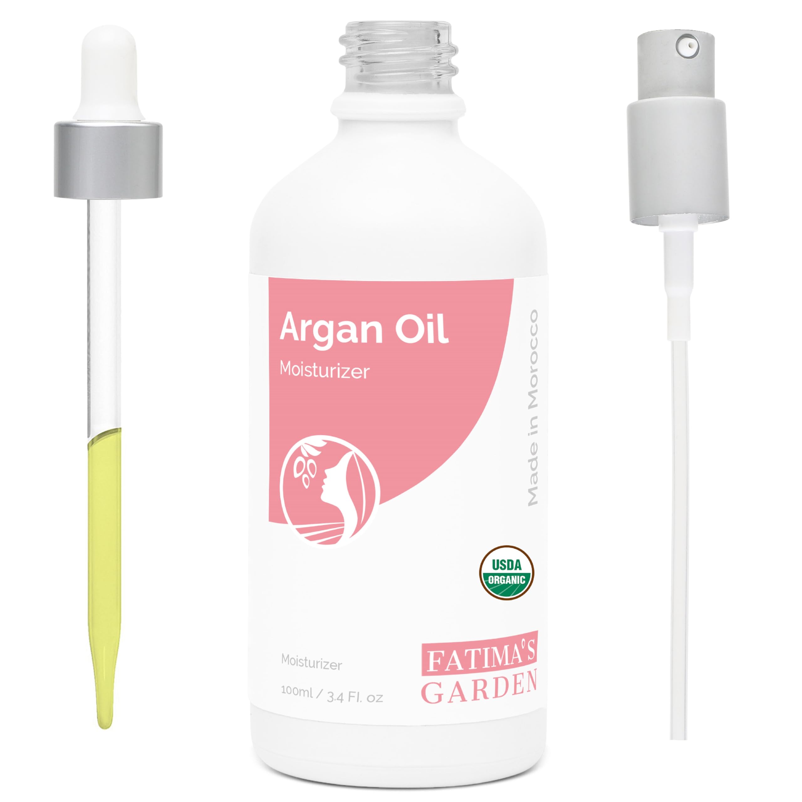 Fatima's Garden Argan Oil - Organic Moisturizer for Skin & Hair, 100ml