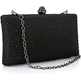jessie Women Beaded Clutch Bag Rhinestone Crystal Purse Glitter Evening Handbag for Wedding Cocktail Prom Party | Beaded, Rhinestone, Crystal, Glitter, Wedding, Cocktail