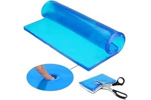 PLSUSJHAO Motorcycle Seat Gel Pad Motorbike Seat Cushion Shock Absorption Mats Comfort Soft Cooling DIY Street Bike Seat Pad Reduce Fatigue Cushion for Office Chair Car Long Driving Seat Pad 25 x 22 x 1cm