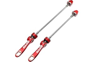 X AUTOHAUX 2 Pcs Bike Bicycle Quick Release Axles Skewers Lever Front Rear Bike Axle Wheel Hub 15cm 5.91" 19cm 7.48" Red for 
