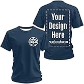 Custom T Shirts for Men Add Logo Text Photo Design Your Own Personalized T-Shirts Tee Custom Shirt Front/Back