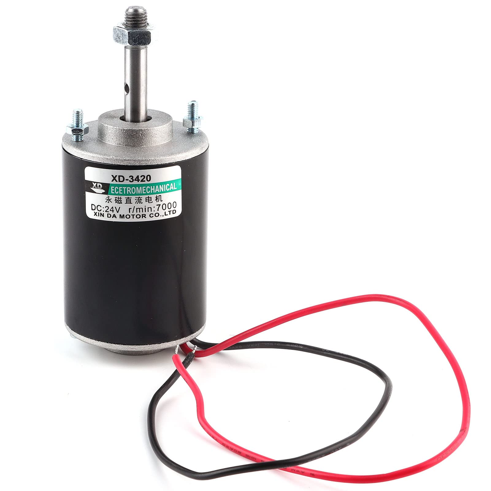 TOPINCN Permanent Magnet Motor Dc 12/24V 30W High Speed Cw/Ccw Reversible Electric Gear Motor Low Noise for DIY Generator(6000Rpm(24V))