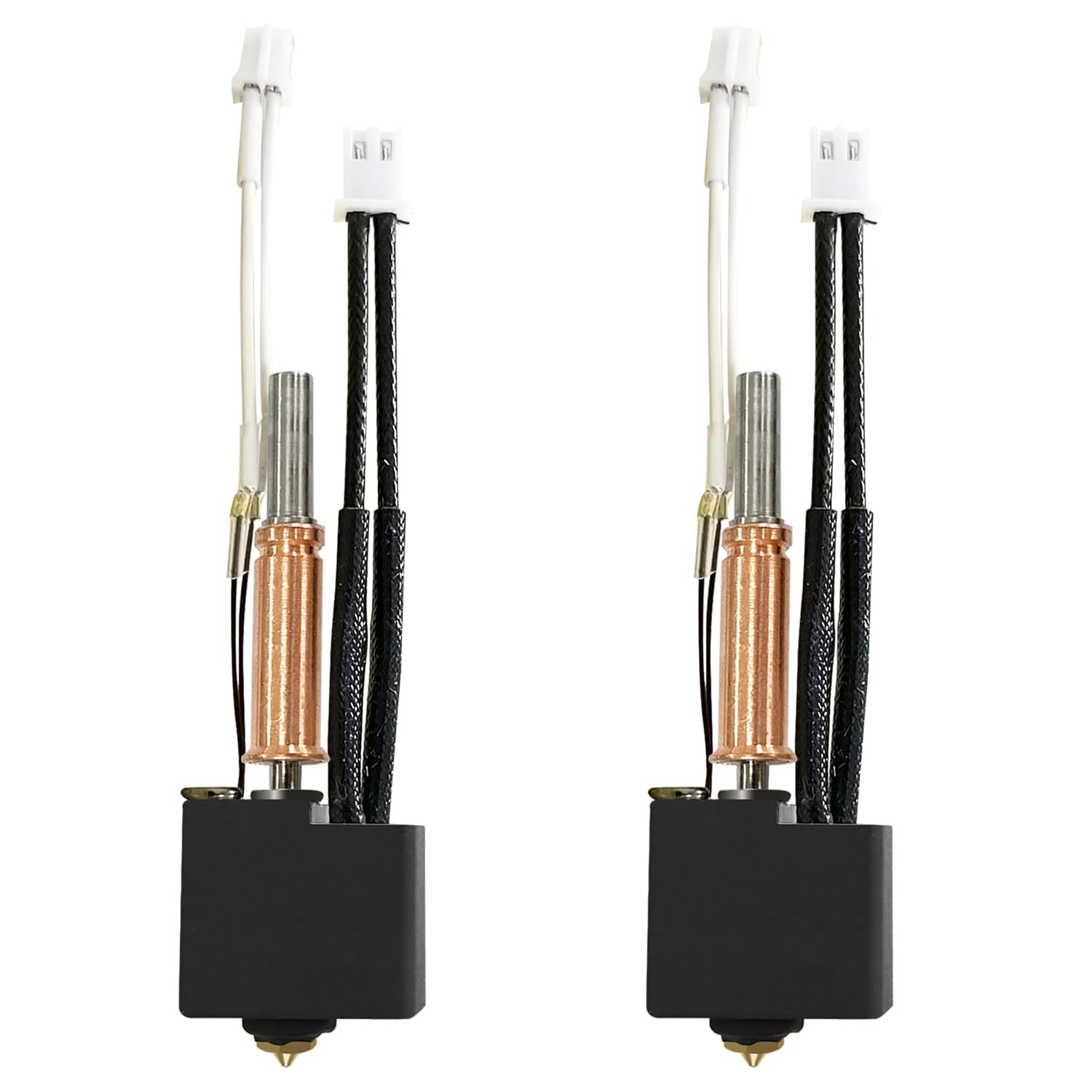 Photo 1 of RugooSpink 2PCS Hot End for Kobra 3/Kobra 3 V2 Combo Hotend Kit Assembly Print Head with Nozzle Silicone Case Heating Block Hotend Replacement for Anycubic 3D Printer Accessories/Parts