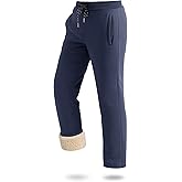 Boladeci Men's Sherpa Lined Sweatpants Heavyweight Fleece Lined Sweat Pants Joggers for Winter Cold Weather