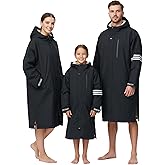 Owntop Warm Waterproof Swim Parka Warm Swim Parka Kid Youth Adult- Oversized Windproof Surf Poncho- Changing Robe Men and Women