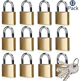 ABRAFOX Solid Brass Same Keyed Padlock keyed Alike Weatherproof Locks （1-9/16 inch 40mm-12pack